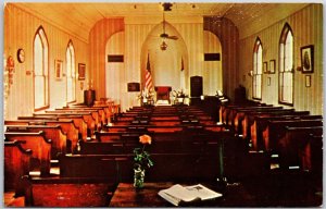 The Little Brown Church In The Vale Nashua Iowa IA Interior View Postcard