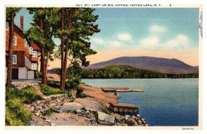 Postcard CAMPGROUND SCENE Tupper Lake New York NY AQ8345