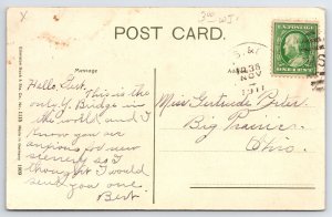 Zanesville OH~Boarded Up Warehouse~Trolley Leaves Only Y Bridge in the World~PC