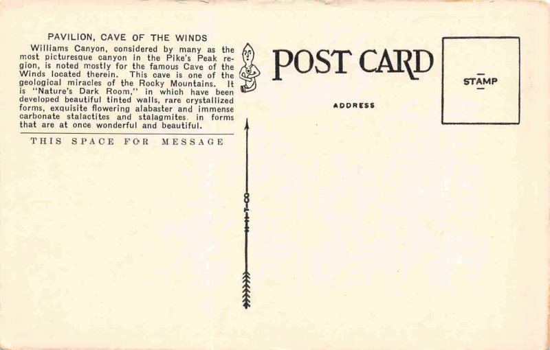 Cave of the Winds Pavilion Manitou Colorado 1920c postcard