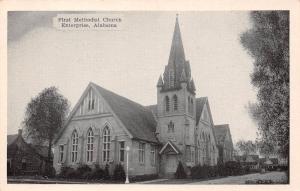 ENTERPRISE ALABAMA FIRST METHODIST CHURCH~217 S MAIN ST~ SILVERCRAFT POSTCARD