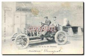 Postcard Old Automobile Hemmery 85 horses on his Darracq