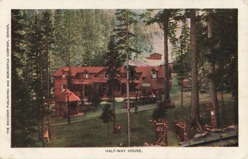 Postcard Half-Way House Pikes Peak Colorado 