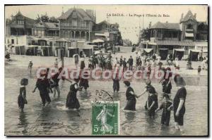 Old Postcard La Baule Beach's Bath Time