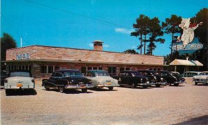 Postcard 1940s Georgia Jessup The Pig Barbecue Ham Bacon Dexter Autos 22-12343