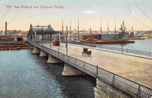 New Bedford Fairhaven Bridge Massachusetts 1905c postcard