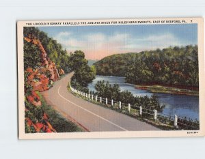 M-176919 The Lincoln Highway Parallels The Juniata River For Miles Pennsylvania