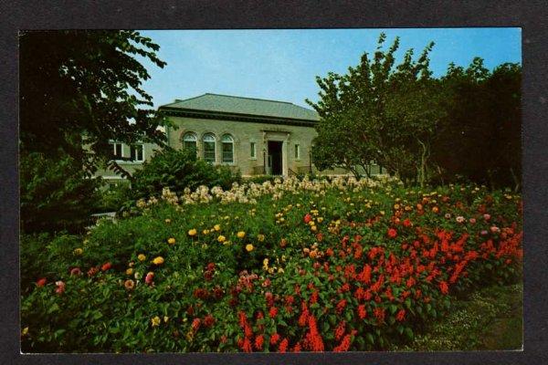 MA Memorial Library FALMOUTH CAPE COD MASS Postcard PC Massachusetts