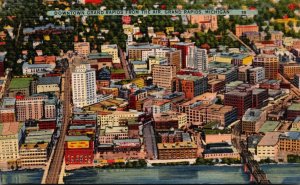 Michigan Grand Rapids Downtown Aerial View 1946