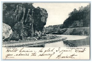 1905 Profile Rock River Scene B.E. Chapman Little Falls New York NY Postcard