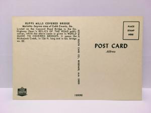 Postcard GA Smyrna Concord Covered Bridge Ruffs Mill Civil War