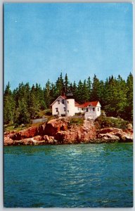 Vtg Mt Desert Island Maine ME Bass Harbor Light Arcadia National Park Postcard