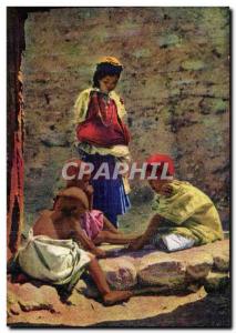 Algeria Old Postcard Scenes and Types Arab Children Playing