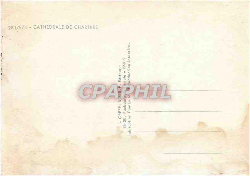 Postcard Modern Cathedrale de Chartres