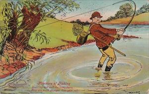 Humours Of Fishing Don't Try To Pull The Trees Down 1913