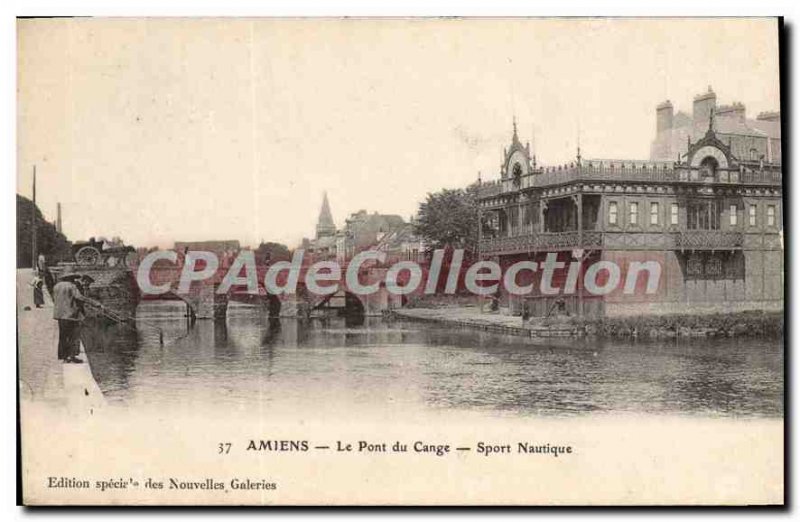 Old Postcard Amiens Le Pont Du Cange Water Sports