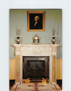 Postcard The marble mantel in the Banquet Hall at Mount Vernon, Virginia