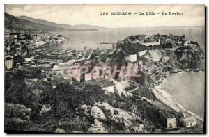 Old Postcard Monaco Ville The Rock