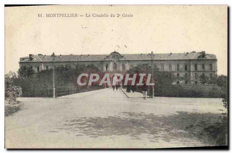 Old Postcard Army citadel of Montpellier The 2nd Genie