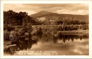 RPPC Vintage New Hampshire Postcard - Private Fish Pond - MT Moosilauke