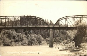 Guerneville California CA Russian River Bridge Real Photo Postcard