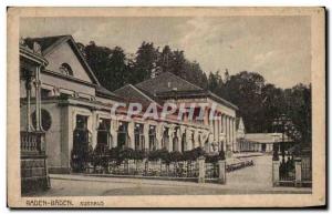 Old Postcard Baden Baden Kurhaus