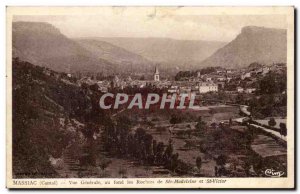 Auvergne Cantal Massiac Old Postcard General view at the bottom of the rocks ...
