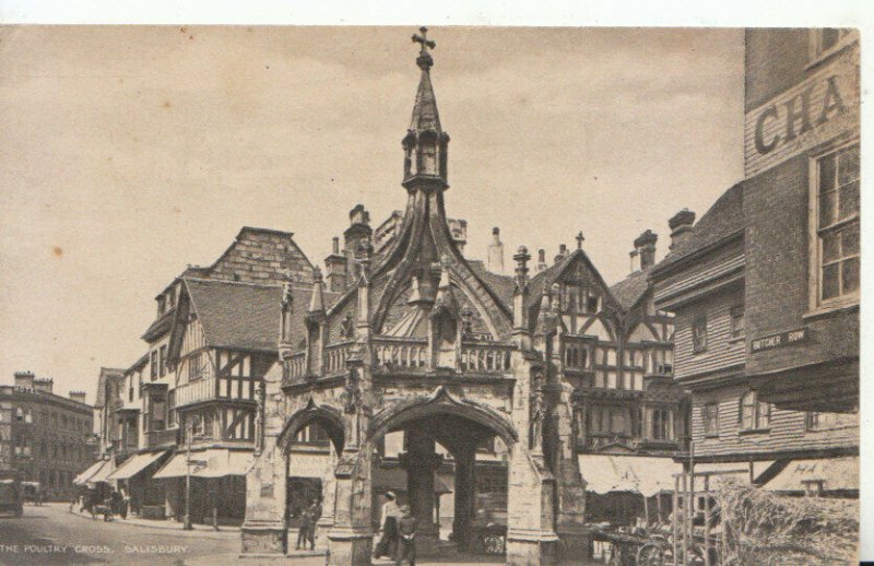 Wiltshire Postcard - The Poultry Cross - Salisbury - Ref TZ1261