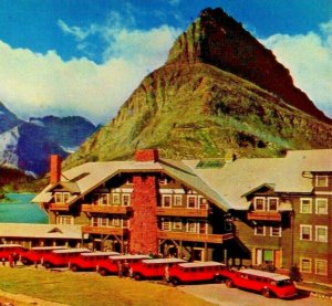 Many Glacier Hotel Glacier National Park MT Montana UNP Vtg Chrome Postcard  S20