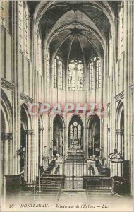 Old Postcard Montereau The Interior of the Church