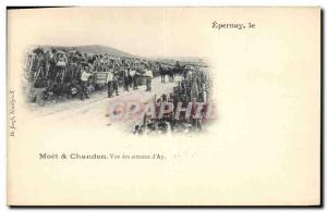 Old Postcard Epernay Champagne View hillsides d & # 39Ay