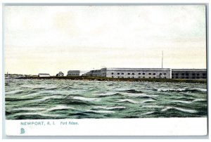 Newport Rhode Island RI Postcard Fort Adam Granite Structure Scene c1905's Tuck