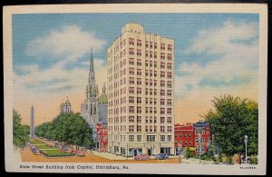 Vintage Postcard 1937 State Street Building, Harrisburg, Pennsylvania