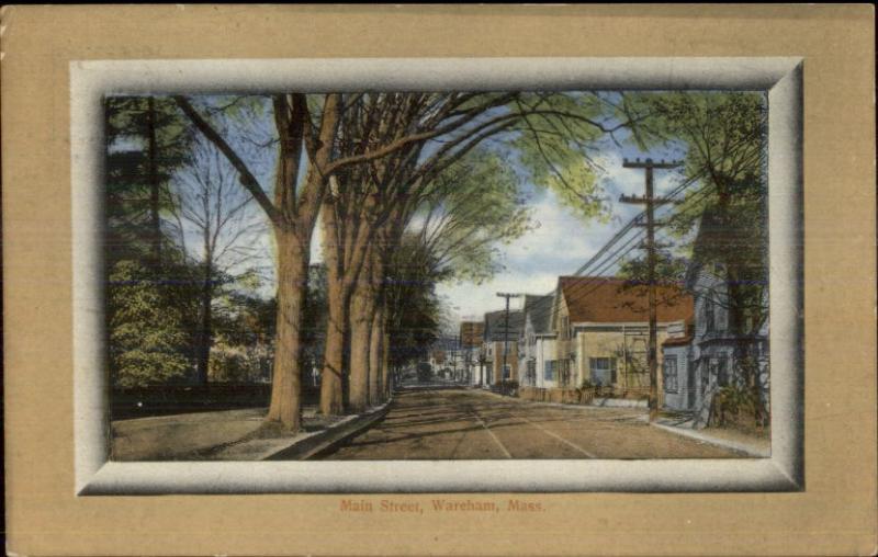 Wareham Cape Cod MA Main Street c1910 Postcard