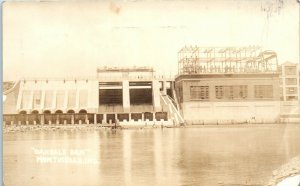 c1930s Oakdale Dam Monticello Indiana RPPC Real Photo Postcard