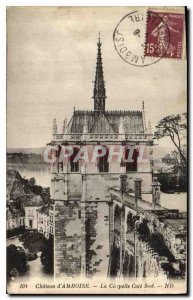 Old Postcard Chateau d'Amboise La Chapelle Cote Sud