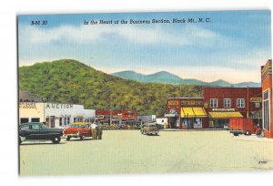 Black Mountain North Carolina NC Postcard 1930-50 Heart of the Business Section