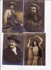 THEATRE STARS Belgium 25 Vintage Postcards Autographs (L3917)