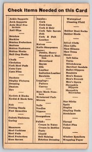 Indianapolis IN~Nutz & Grosskopf~Order Check List~1932 Salesman J Keiger PC