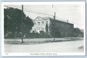 Bastrop Texas TX Postcard First Baptist Exterior Building c1940 Vintage Antique