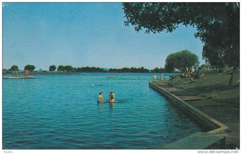 Swimming at Boulevard Lake, Port Arthur, Ontario, Canada, PU-1957