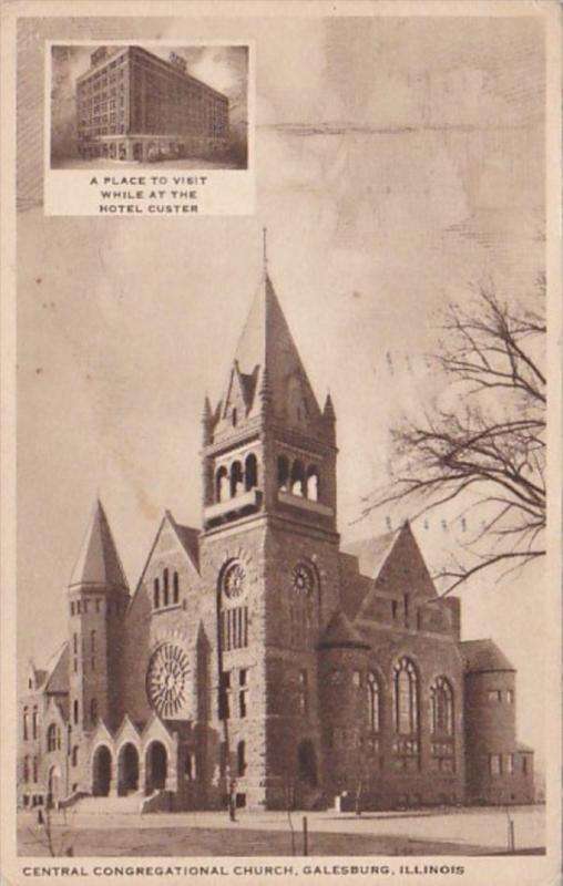 Illinois Galesburg Central Congregational Church 1941