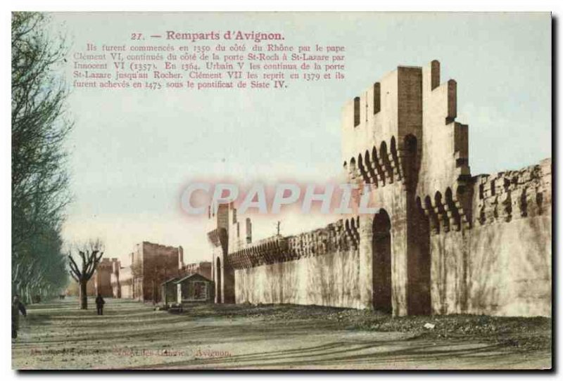 Postcard Old Avignon (Vaucluse) Les Remparts