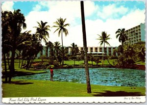 Kauai Surf Lily Pond Lagoon HI Siri Magnificent Ground Garden Islands Postcard