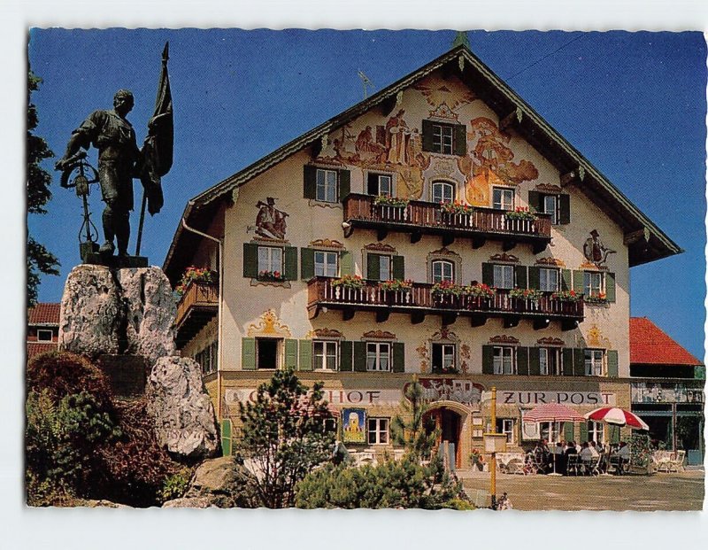 Postcard Gasthof Zur Post Kochel am See Germany