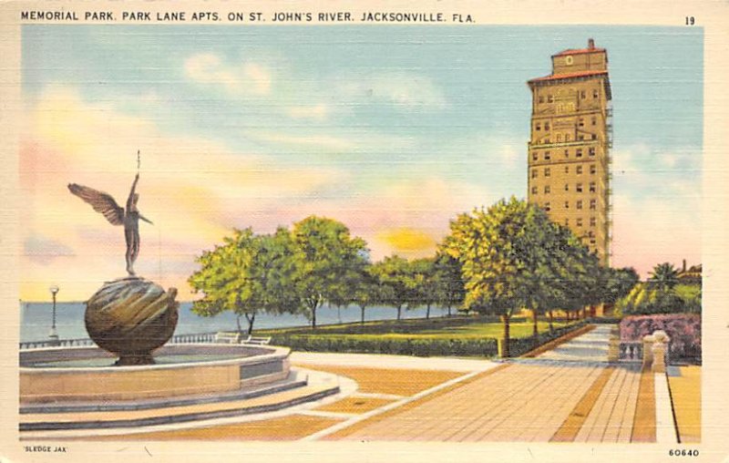 Memorial Park, Park Lane Apartments On Saint John's River Jacksonville FL