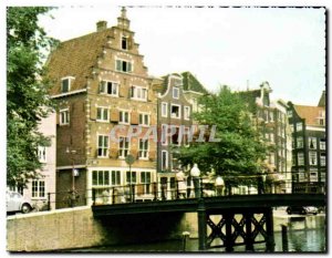 Postcard Modern Voorburgwal Amsterdam puts Leeuwenberg