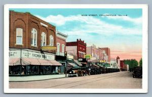 COLLINSVILLE ILL MAIN STREET ANTIQUE POSTCARD