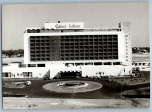 Rabat Morocco Postcard Rabat Hilton Building 1962 Vintage Posted RPPC Photo