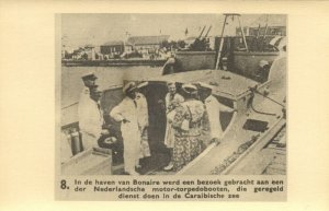 bonaire, KRALENDIJK, Princess visits Dutch Torpedo Boat in Harbour (1944)